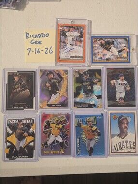 Bubba Chandler Rookie Auto, Paul Skenes # And 8 Card Lot Pittsburgh Pirates